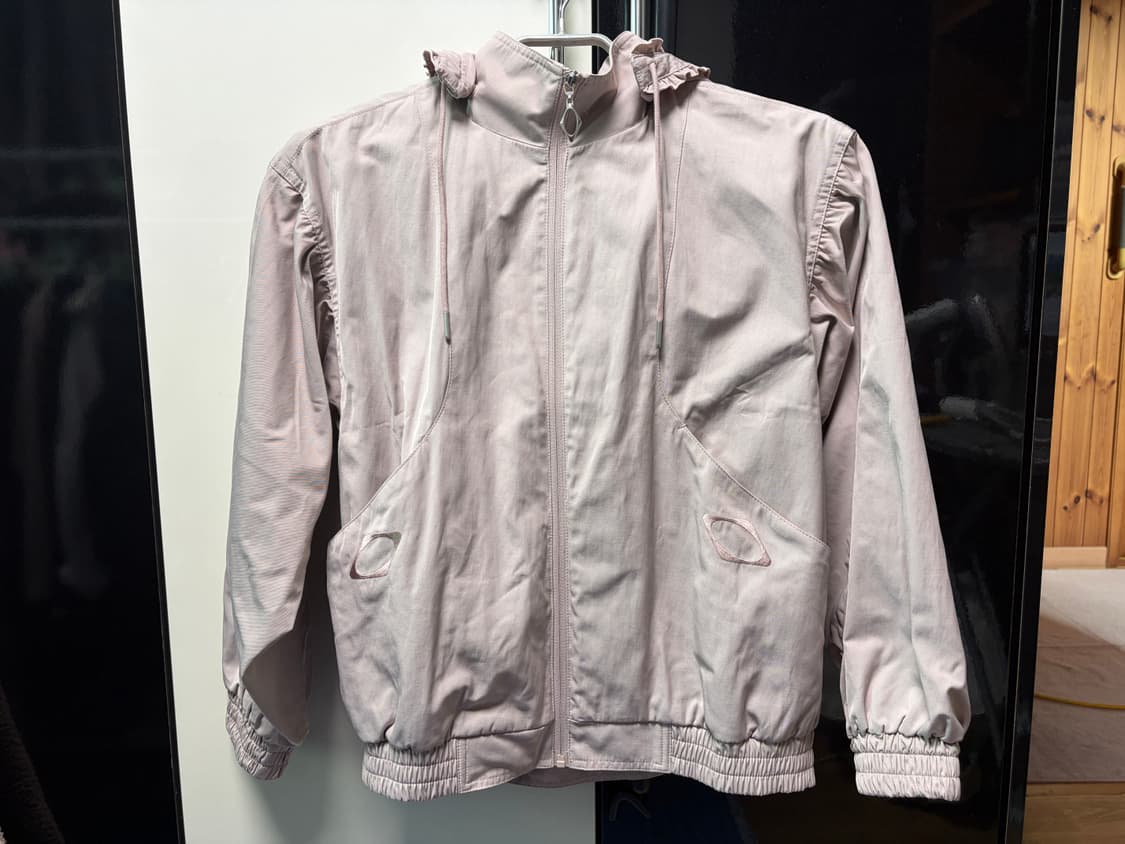 미스치프 보닛 후디 자켓 핑크 베이지 M 바람막이 상품이미지3