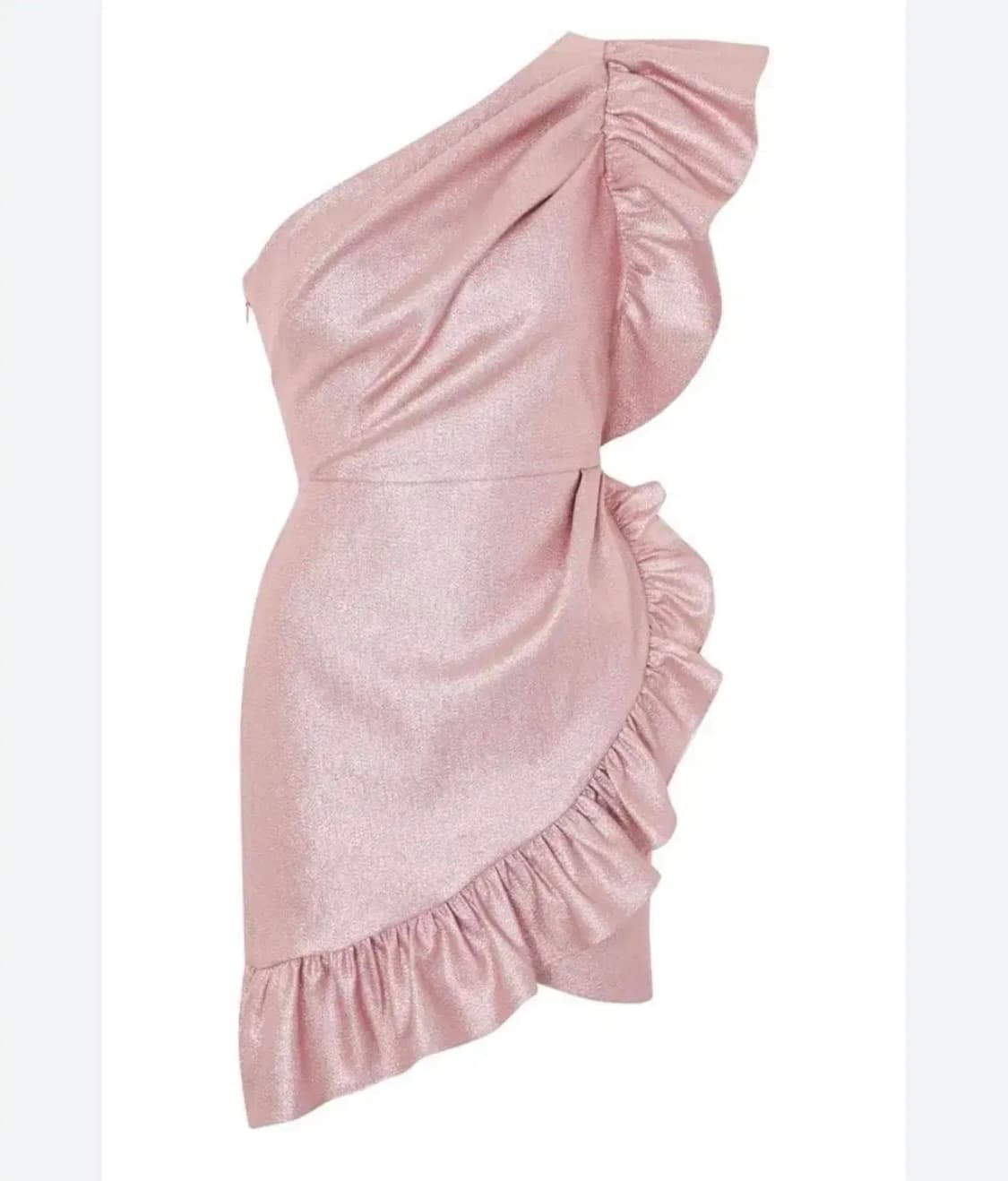 슈슈통 느낌 영국 탑샵 캔디 핑크 원숄더 원피스 상품이미지1