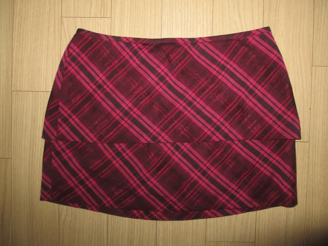 핫핑크 체크 플리츠 미니스커트 상품이미지1