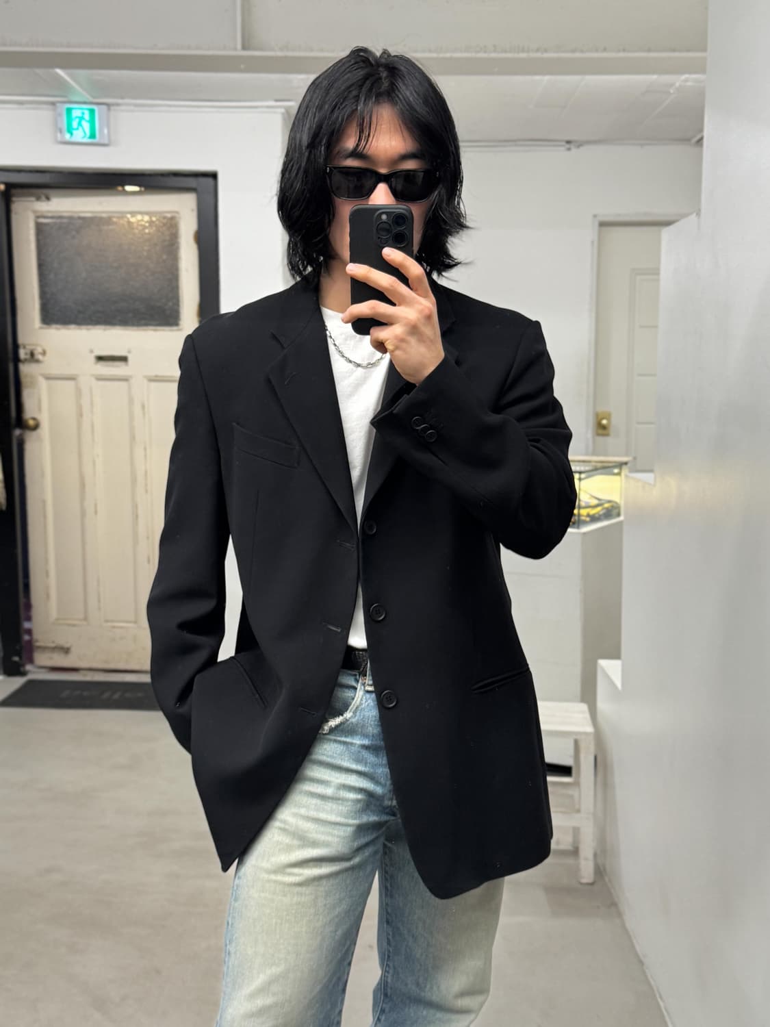 아르마니 블랙 블레이저 상품이미지1