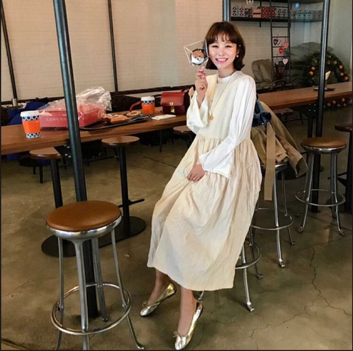 (새상품)임블리 슬리브리스 주름원피스 프리사이즈 상품이미지1