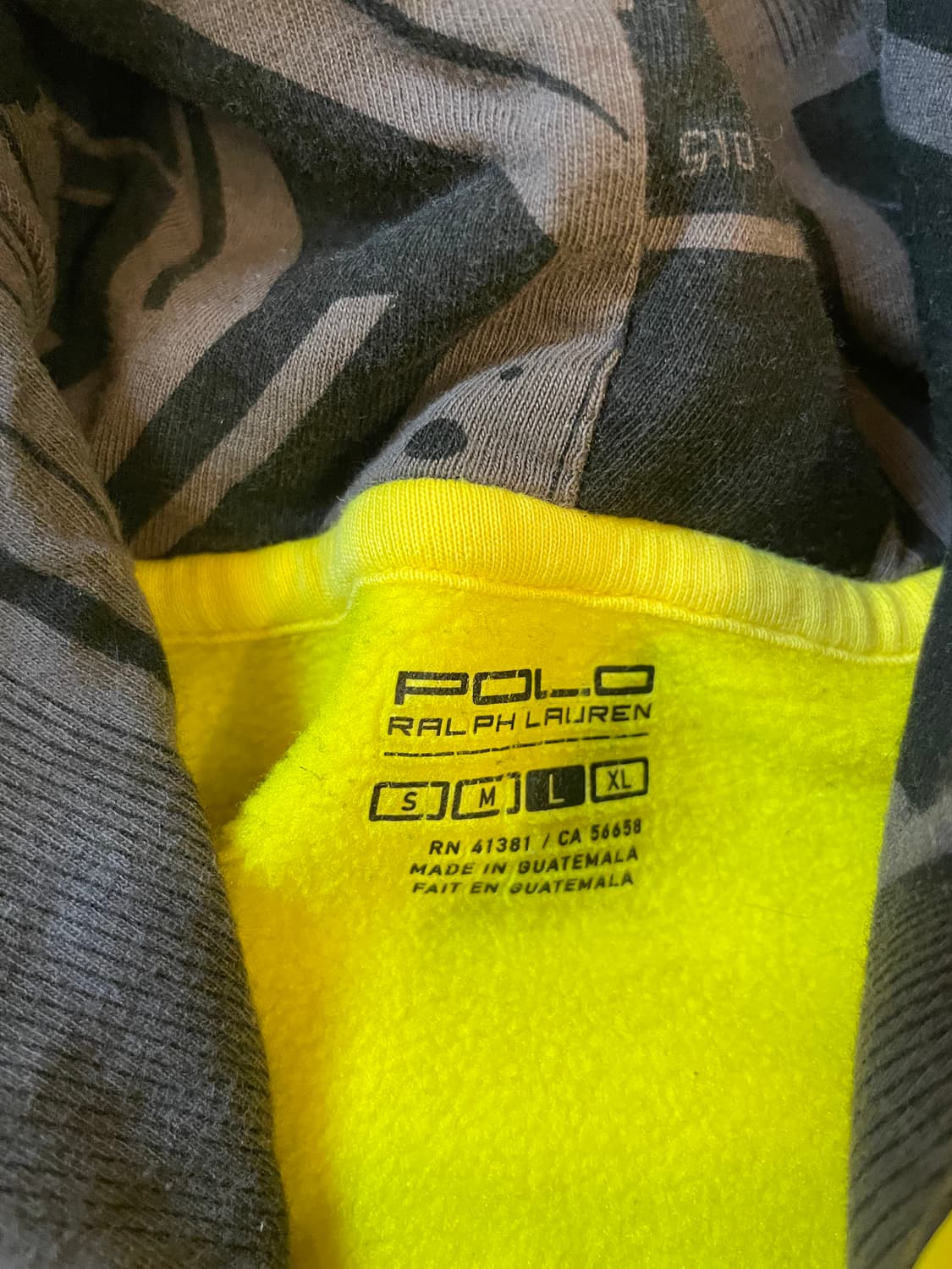 폴로 랄프로렌 빅포니 메쉬 후드 스웻 셔츠 옐로우 상품이미지5