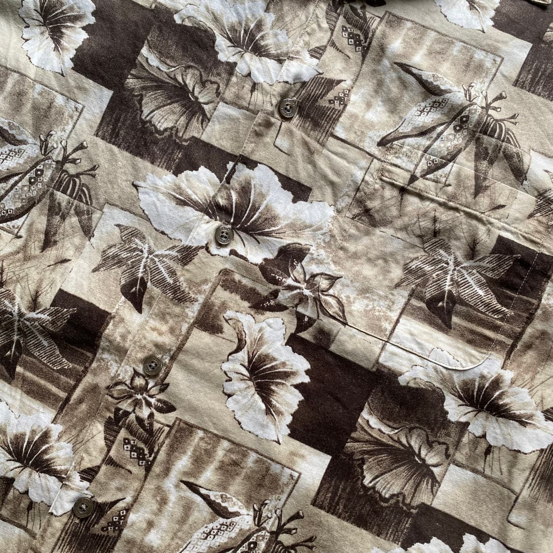 빈티지 플라워 패턴 반팔 셔츠 상품이미지3