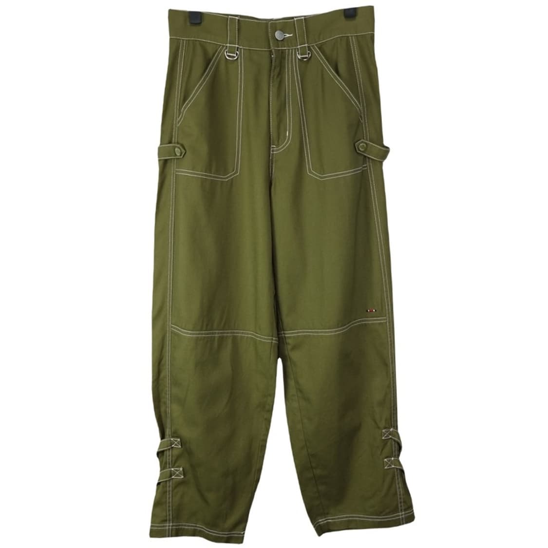 [로맨틱크라운] 벌룬핏 스티치 스트랩 팬츠 올리브 카키 M20130 상품이미지2