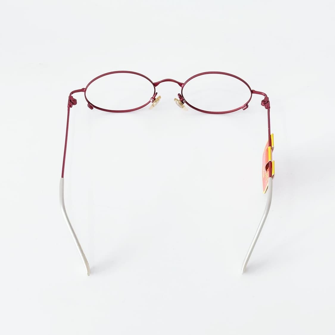 HIGHLIGHT 레드 오벌 메탈 데드스탁 빈티지안경 상품이미지4