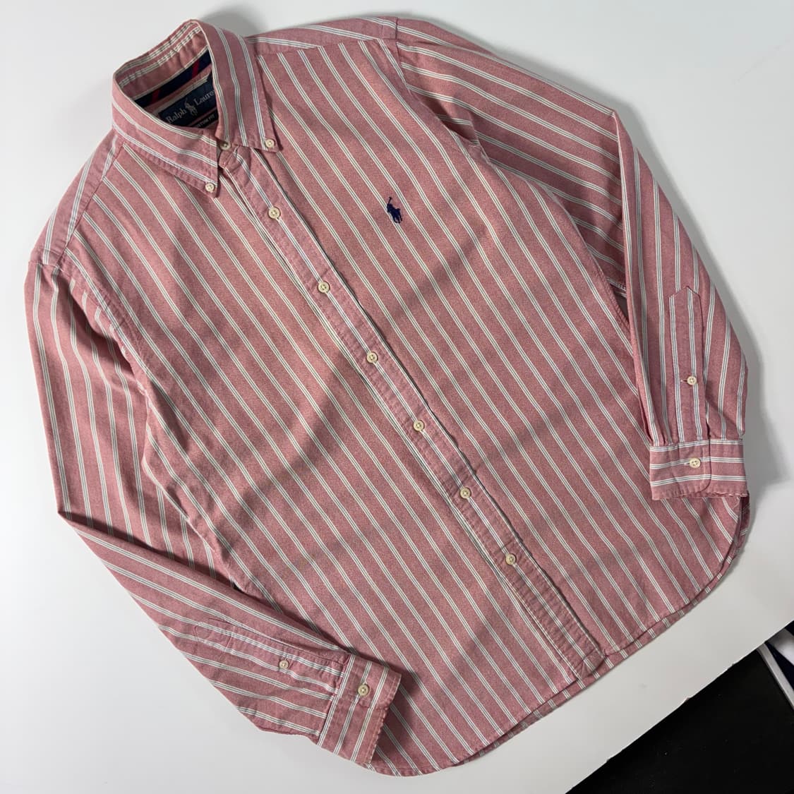 Polo  폴로 랄프로렌 자수 핑크 스트라이프 셔츠  상품이미지2