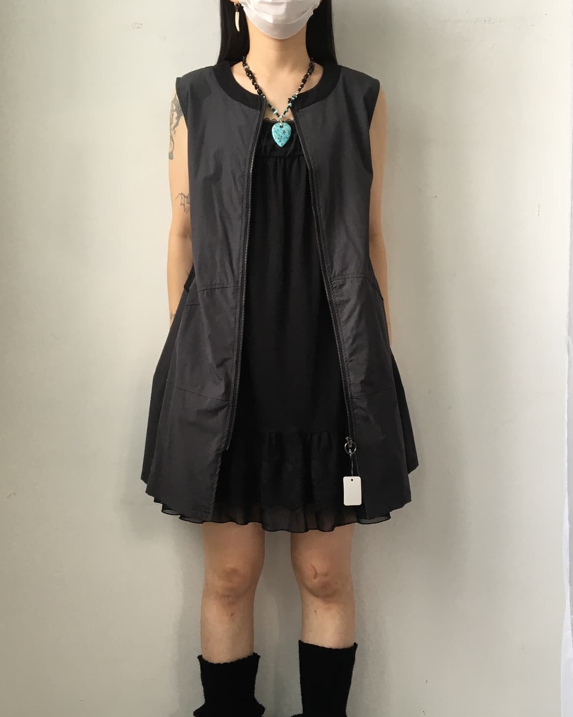 Balloon fit vest onepiece 상품이미지7