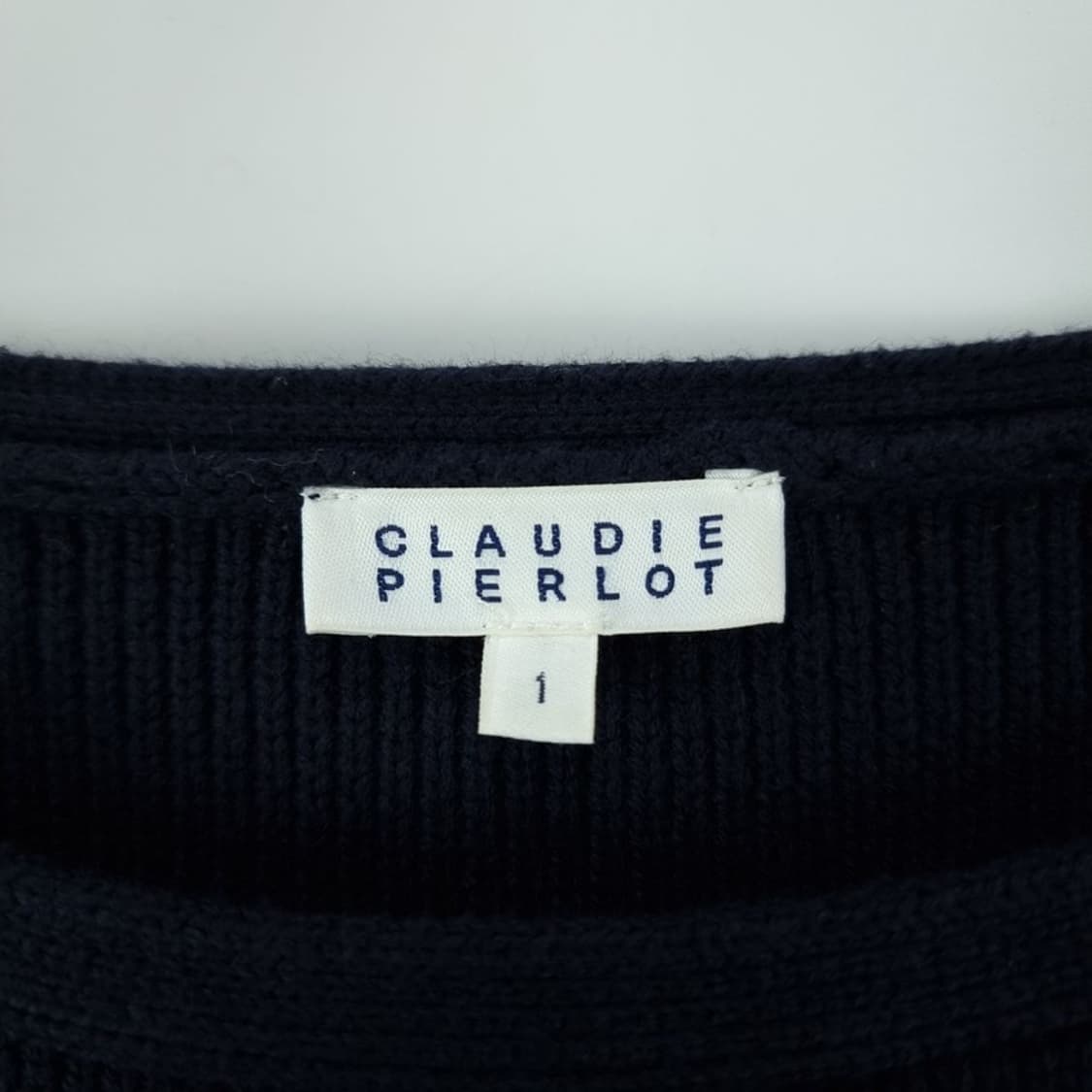 [끌로디 피에로] 레이어드 도킹 니트 네이비 M19251 상품이미지6