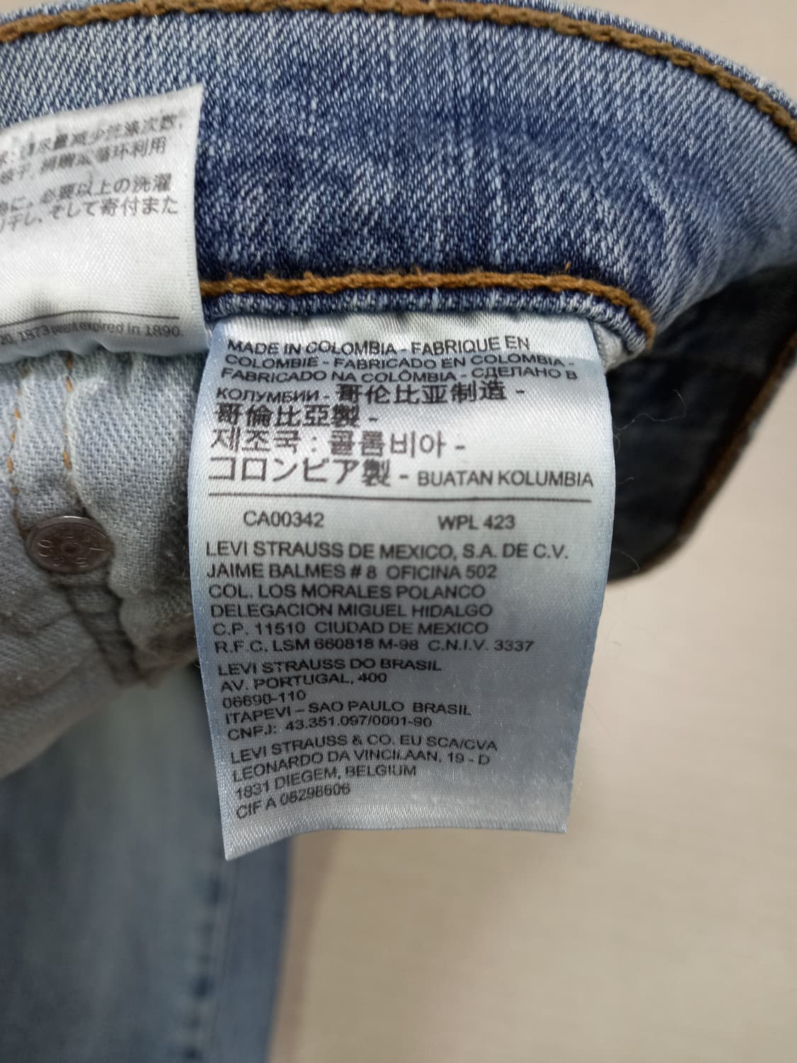 38 리바이스505 콜롬비아 워싱 스판 일자진 38-156 상품이미지8