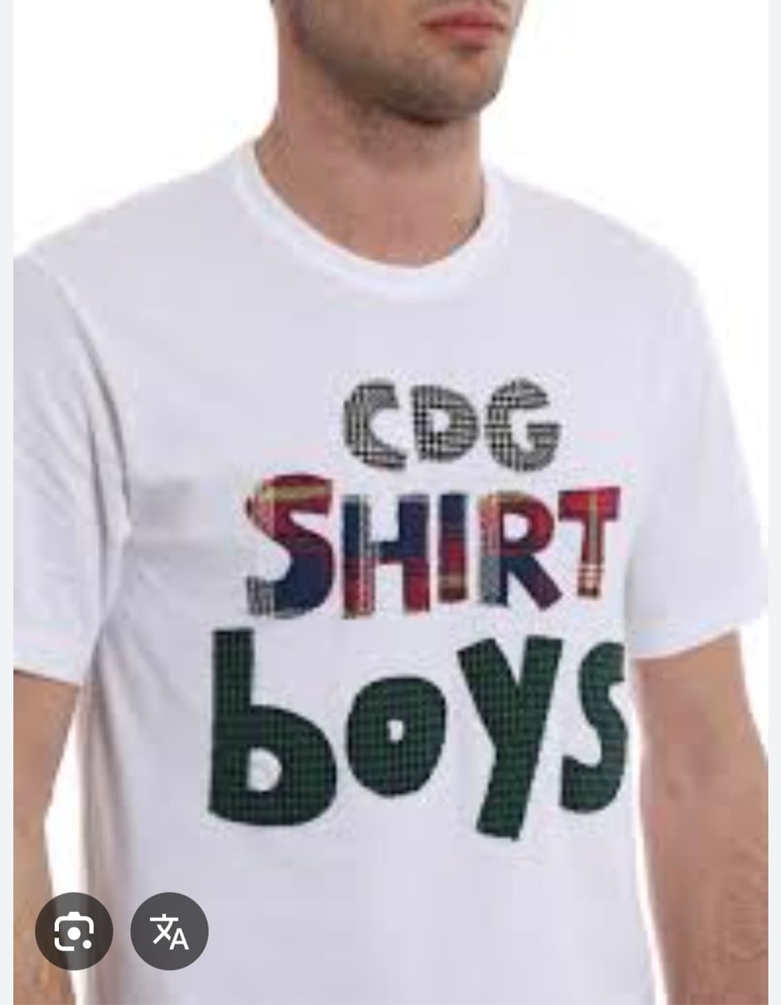 (정품) 꼼데가르송 셔츠 보이즈 반팔 티셔츠 남성 상품이미지2