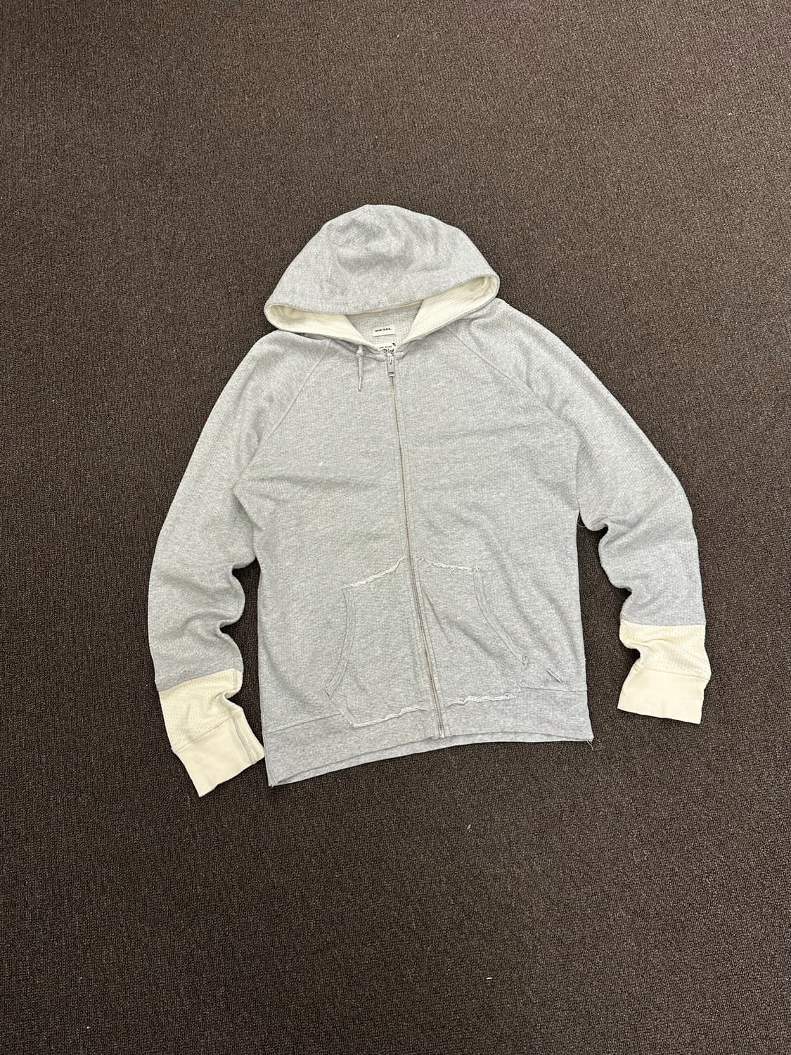 OS)DIESEL vintage 그레이 후드집업 상품이미지3