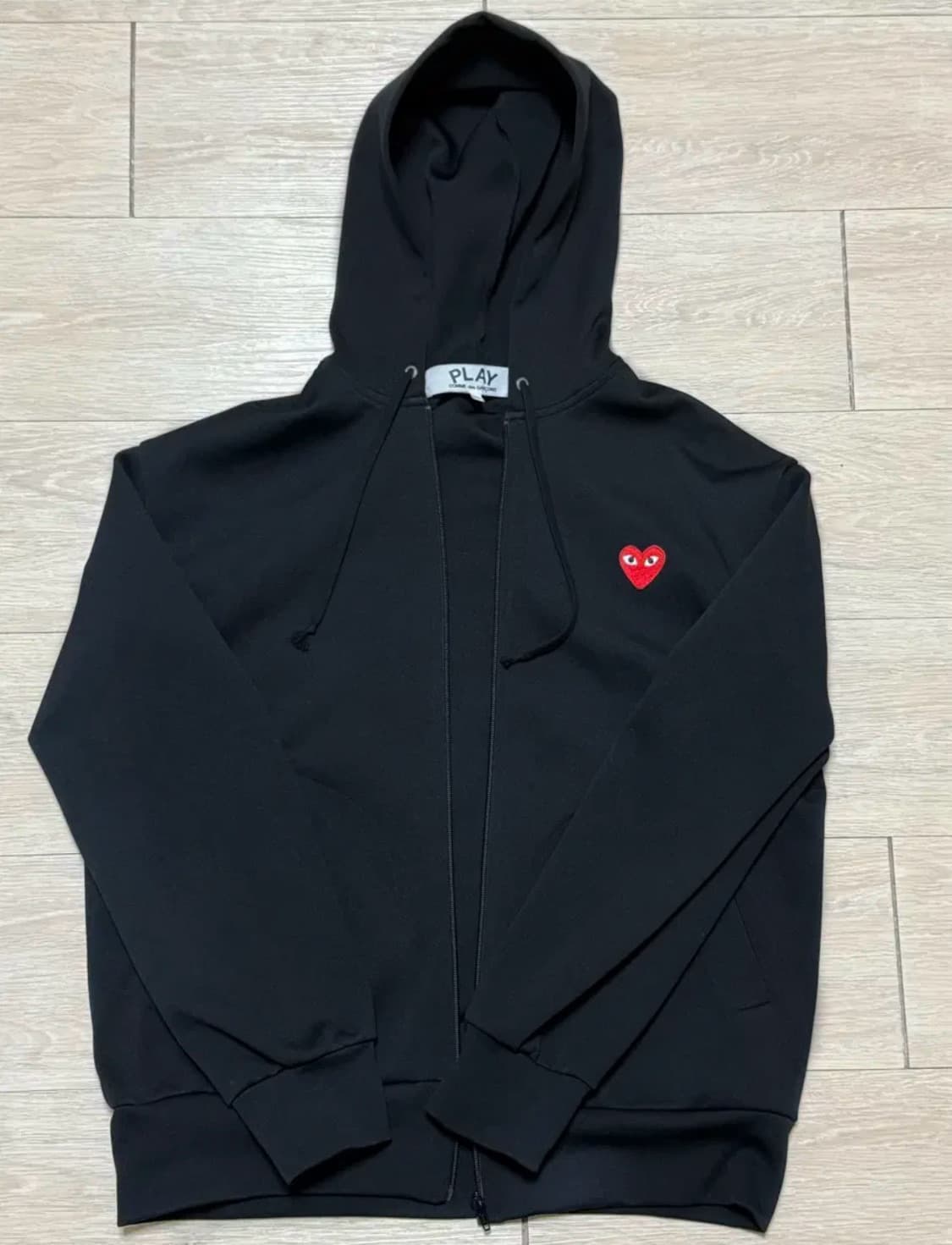 꼼데가르송 블랙 후드집업 상품이미지1