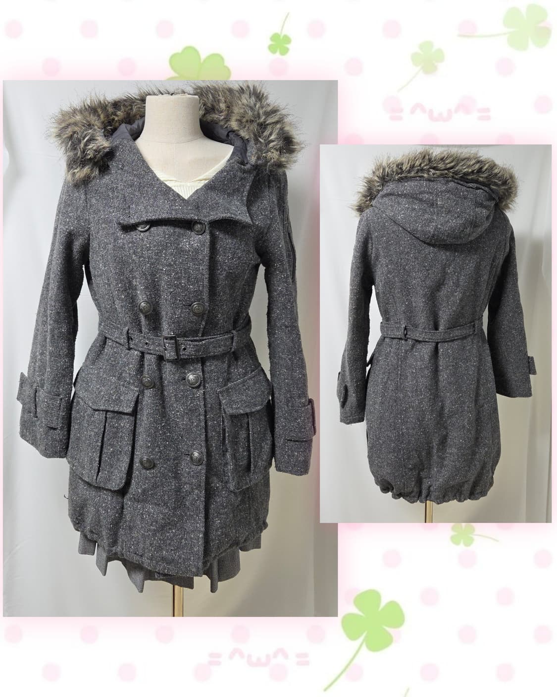 회색 벨트 자켓 상품이미지1