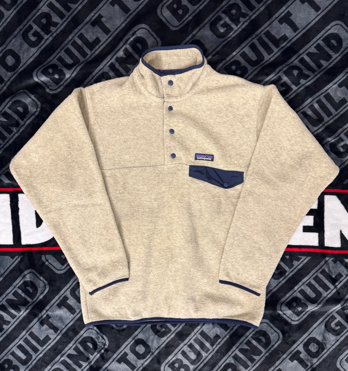 파타고니아 신칠라 스냅 티 풀 오버 오트밀 앤 네이비 메이드 인 멕시코 상품이미지1