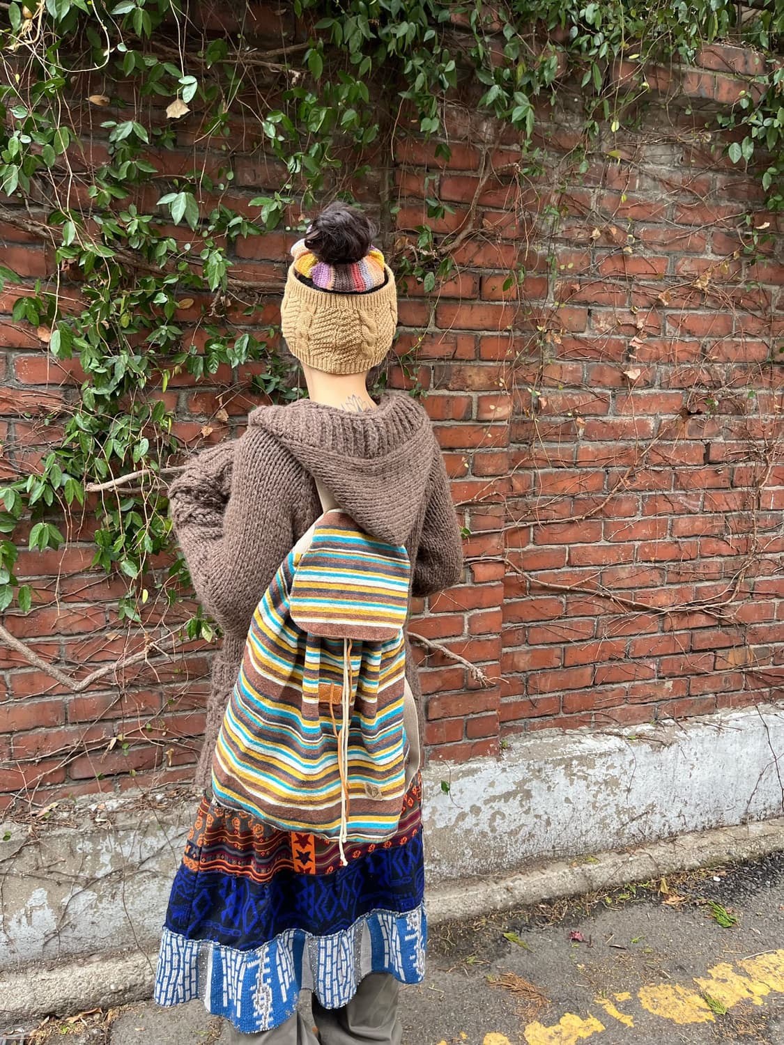 일본 스트라이프 백팩 상품이미지5