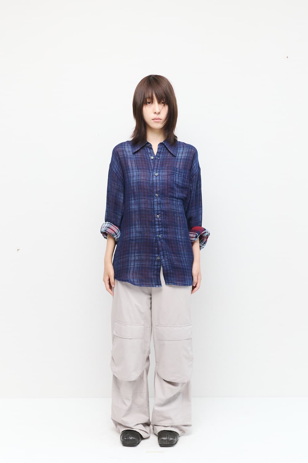 해칭룸 Archive Shirt V2 Shadow Check Linen 상품이미지2
