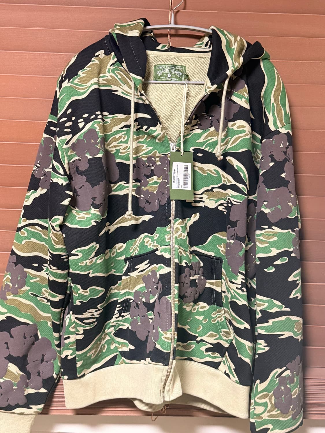 데님티어스 카모 후드 새상품 L 상품이미지1