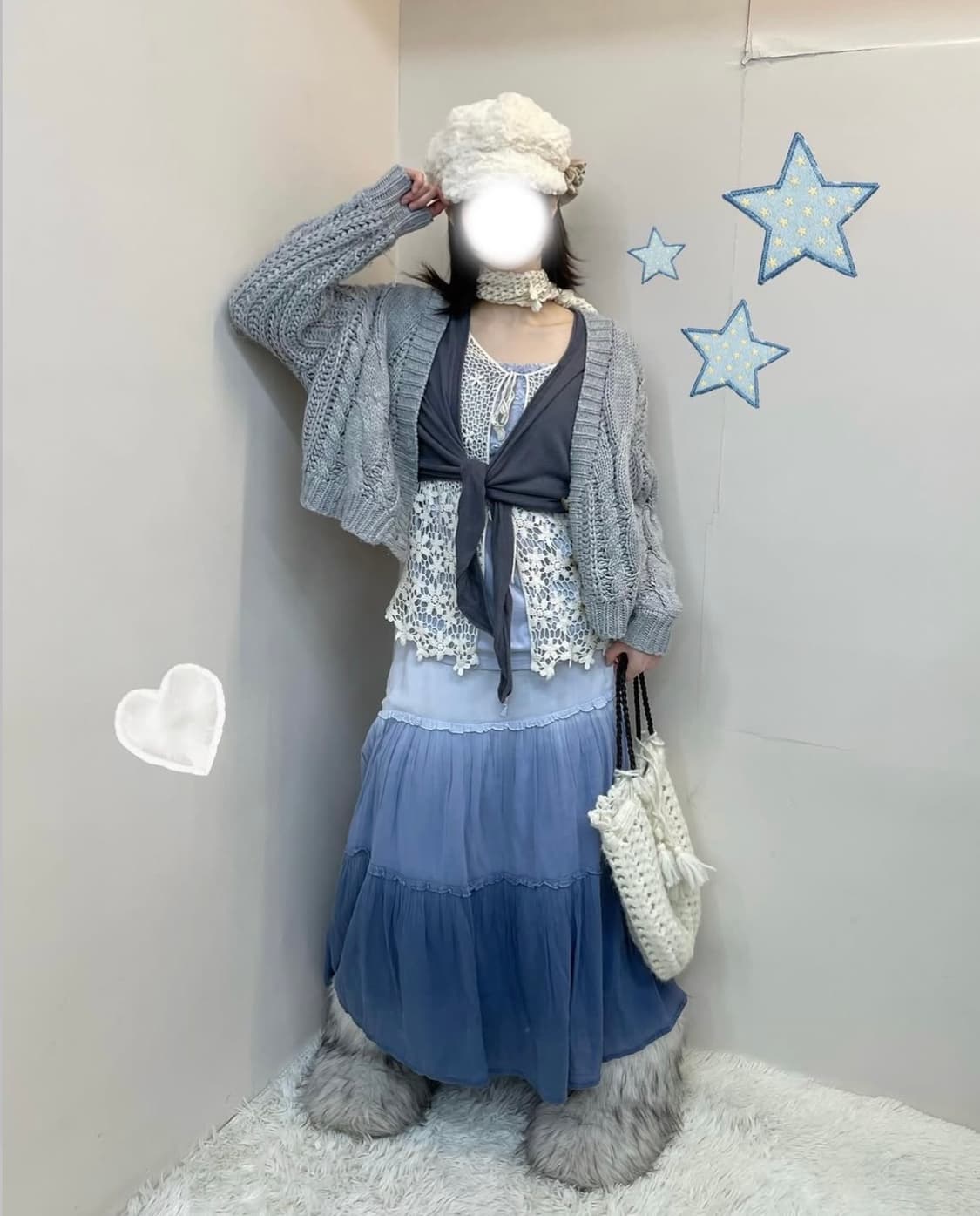 Baby blue mori set 상품이미지2