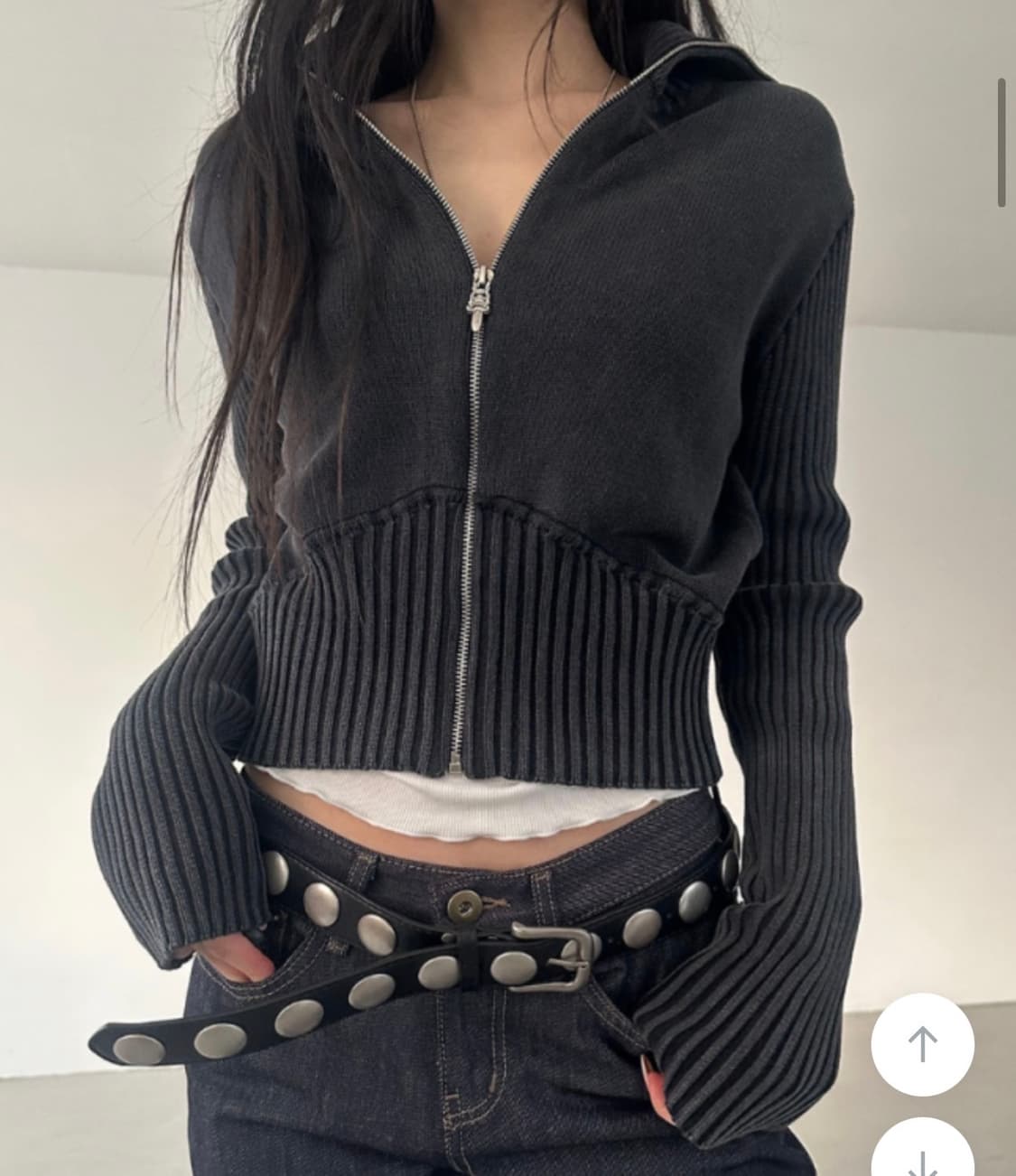 풀풀풀 피그먼트 집업 네이비 상품이미지4