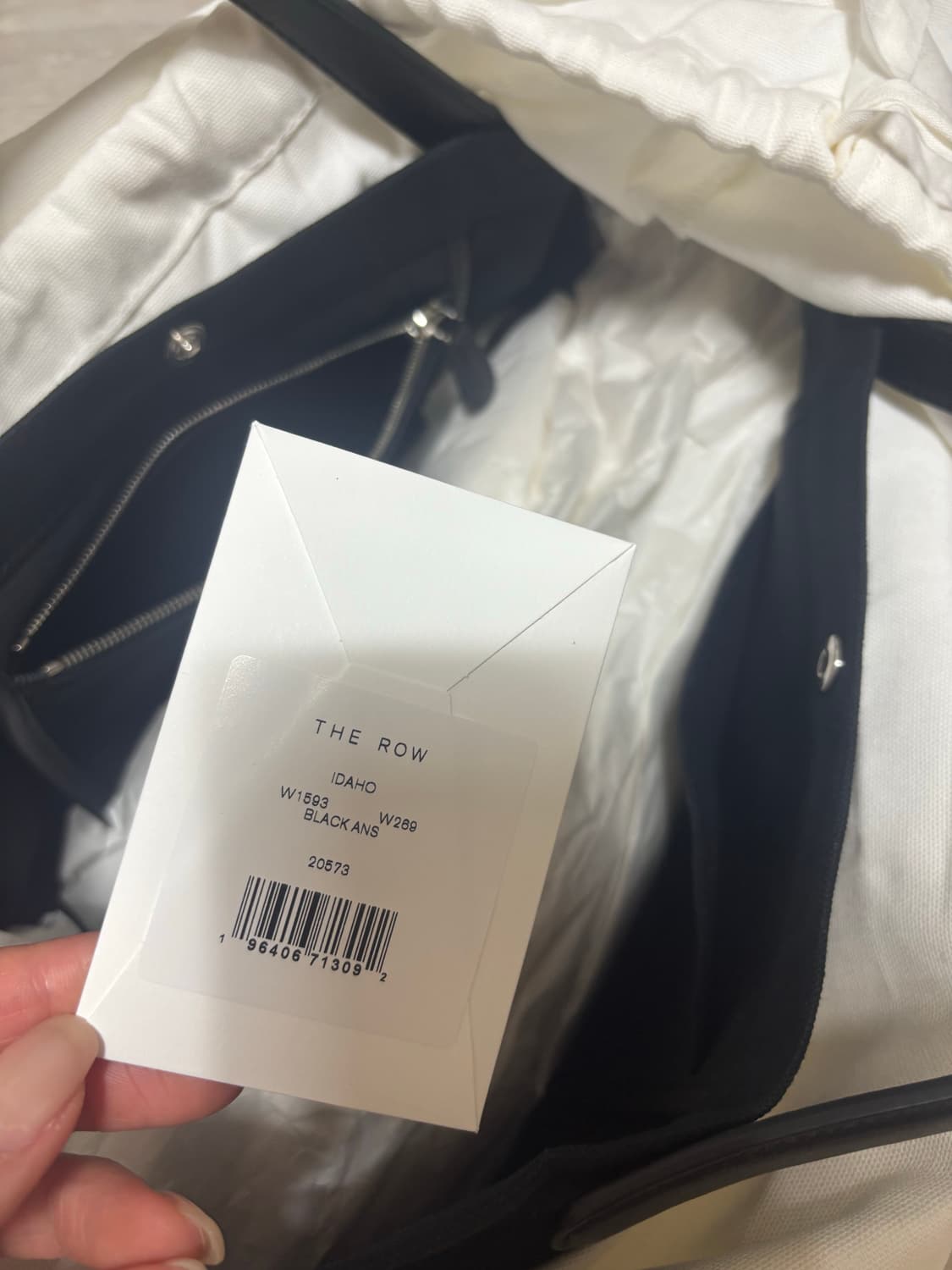 The row 더로우 코튼 아이다호백 블랙 정품 상품이미지4