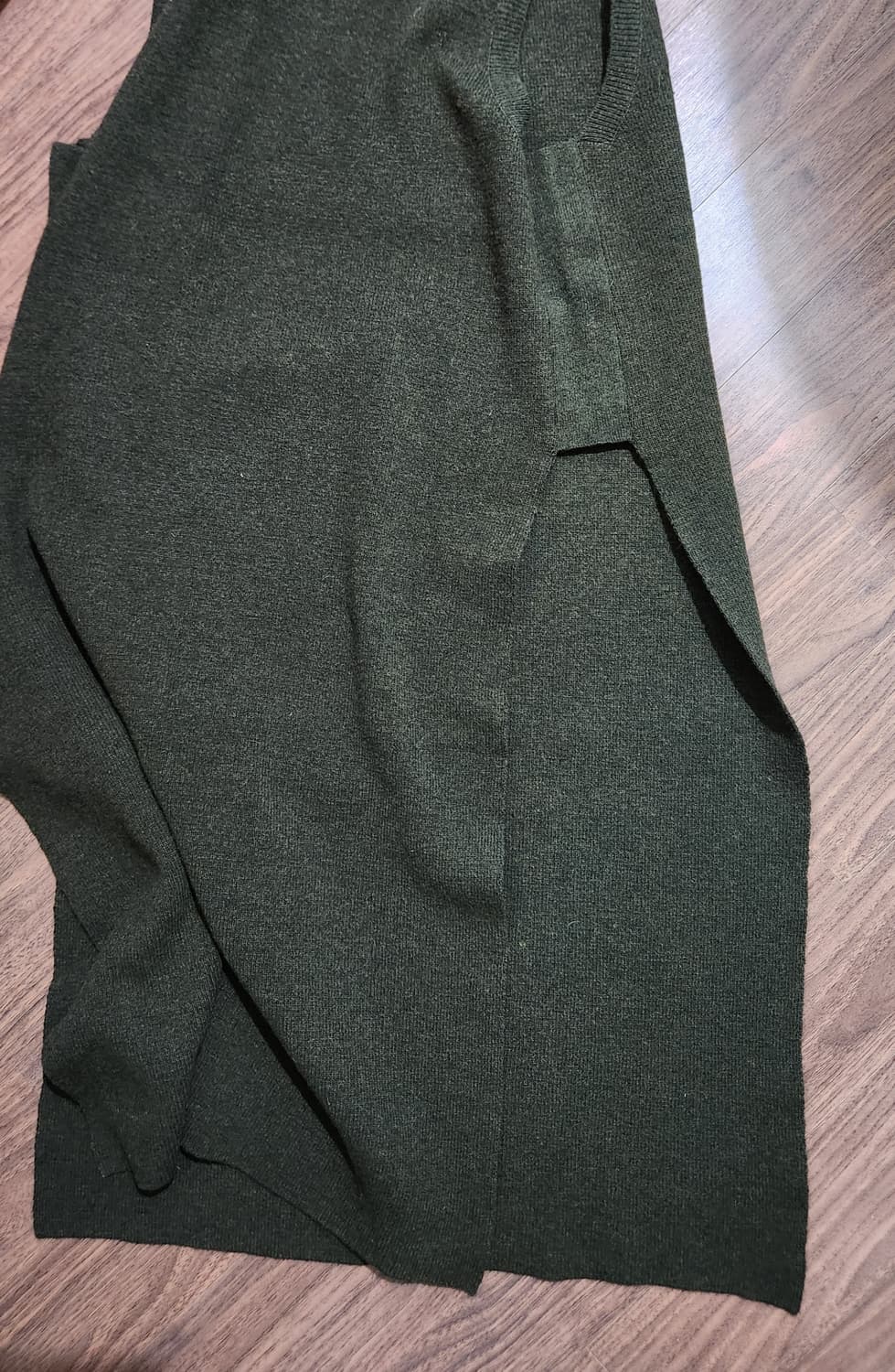 den 1 울 니트 롱조끼 상품이미지5