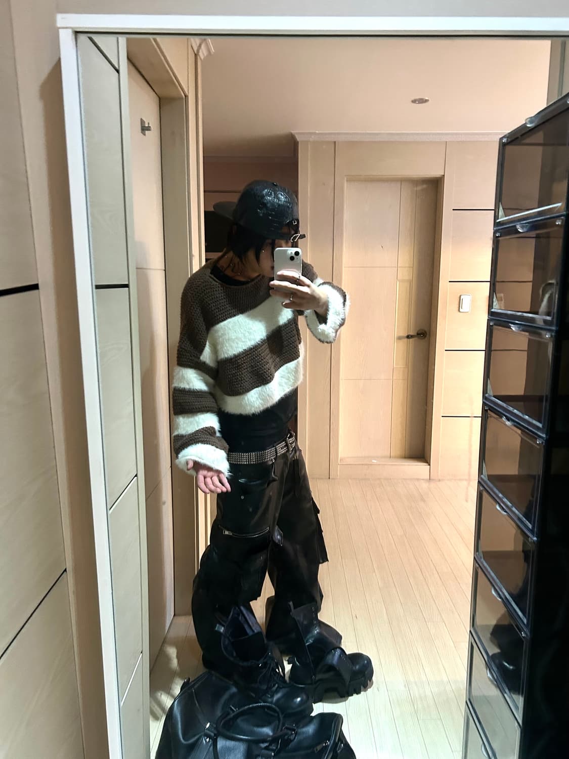 Acrylic Mohair Crop Knit 상품이미지2