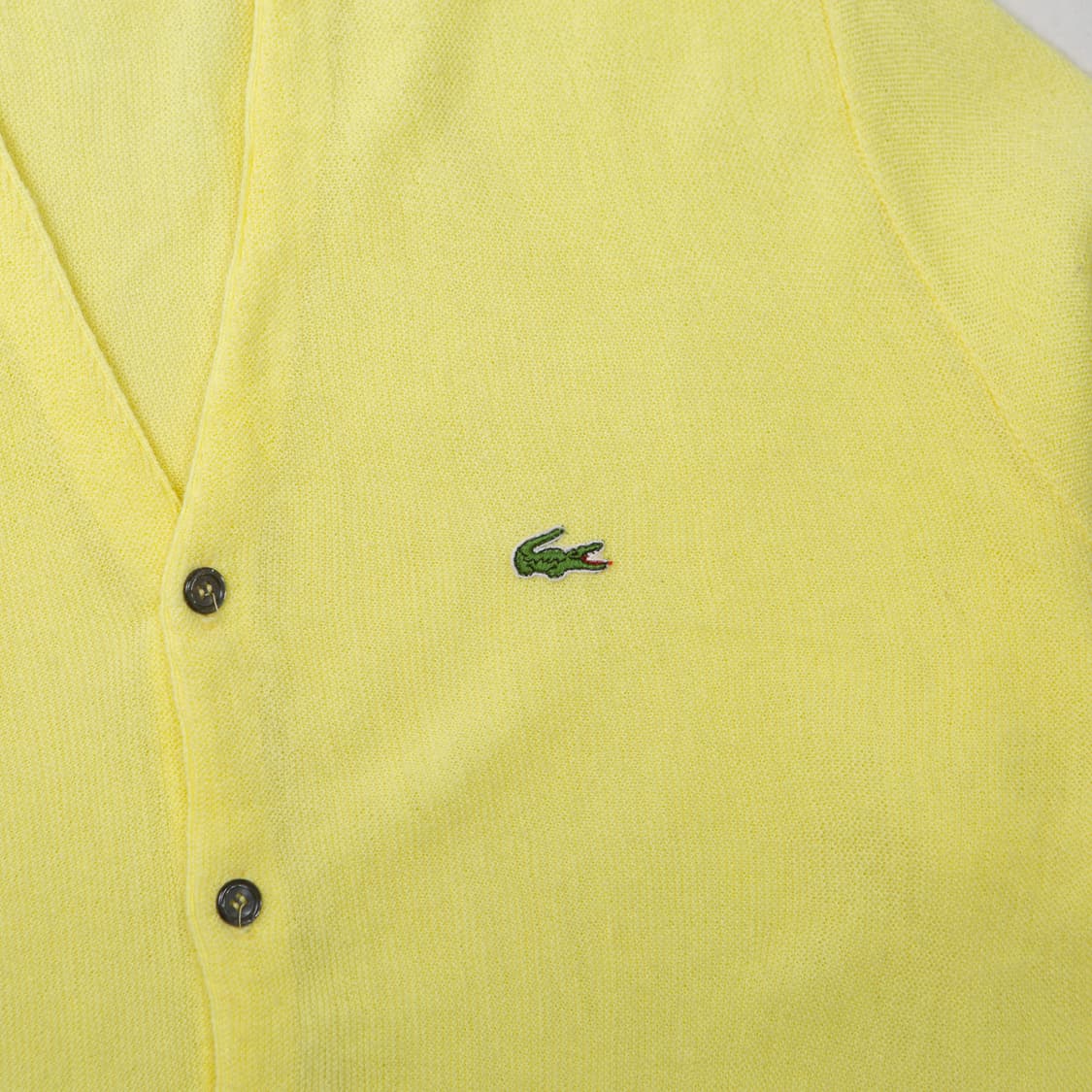 60s IZOD 라코스테 아크릴 가디건 옐로우 상품이미지3