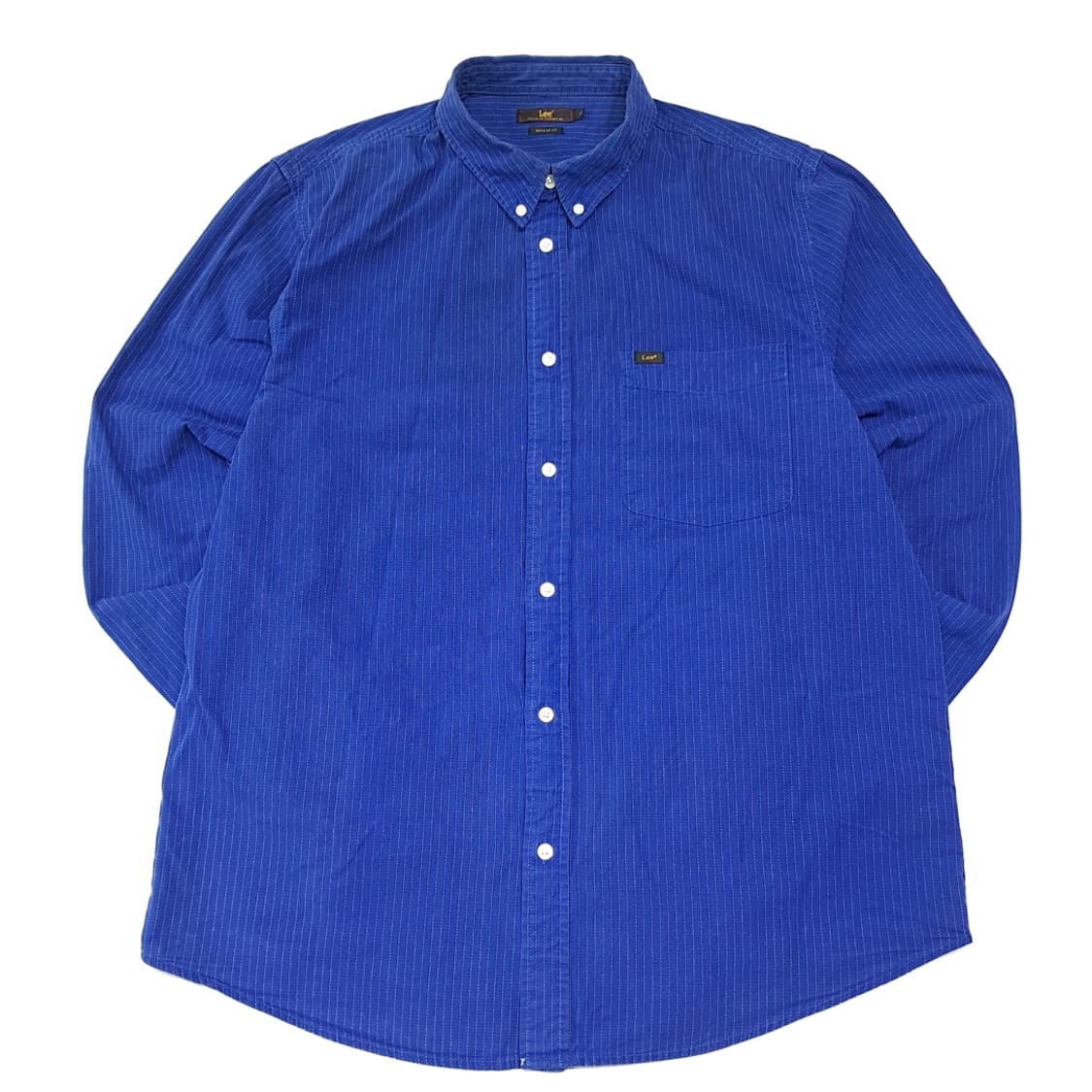 CL825 2XL 리 LEE 도트 스트라이프 버튼다운 블루 셔츠 남방 상품이미지1