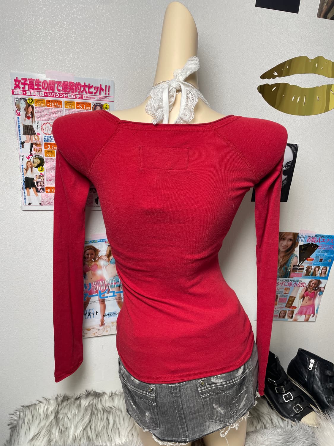 Abecrombie 레드 티셔츠탑 상품이미지2