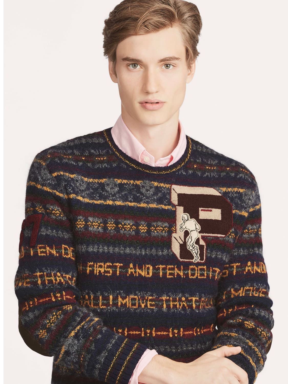 폴로 랄프로렌 페어아일 P풋볼 알파카 모헤어 니트 스웨터 상품이미지3