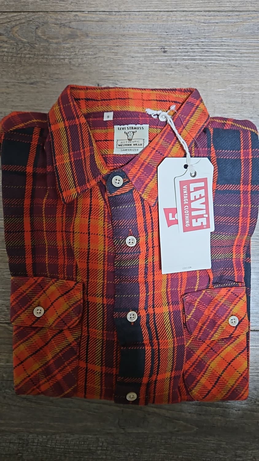 리바이스 LVC 1950's 숏혼 플란넬 셔츠 멀티 S 상품이미지3