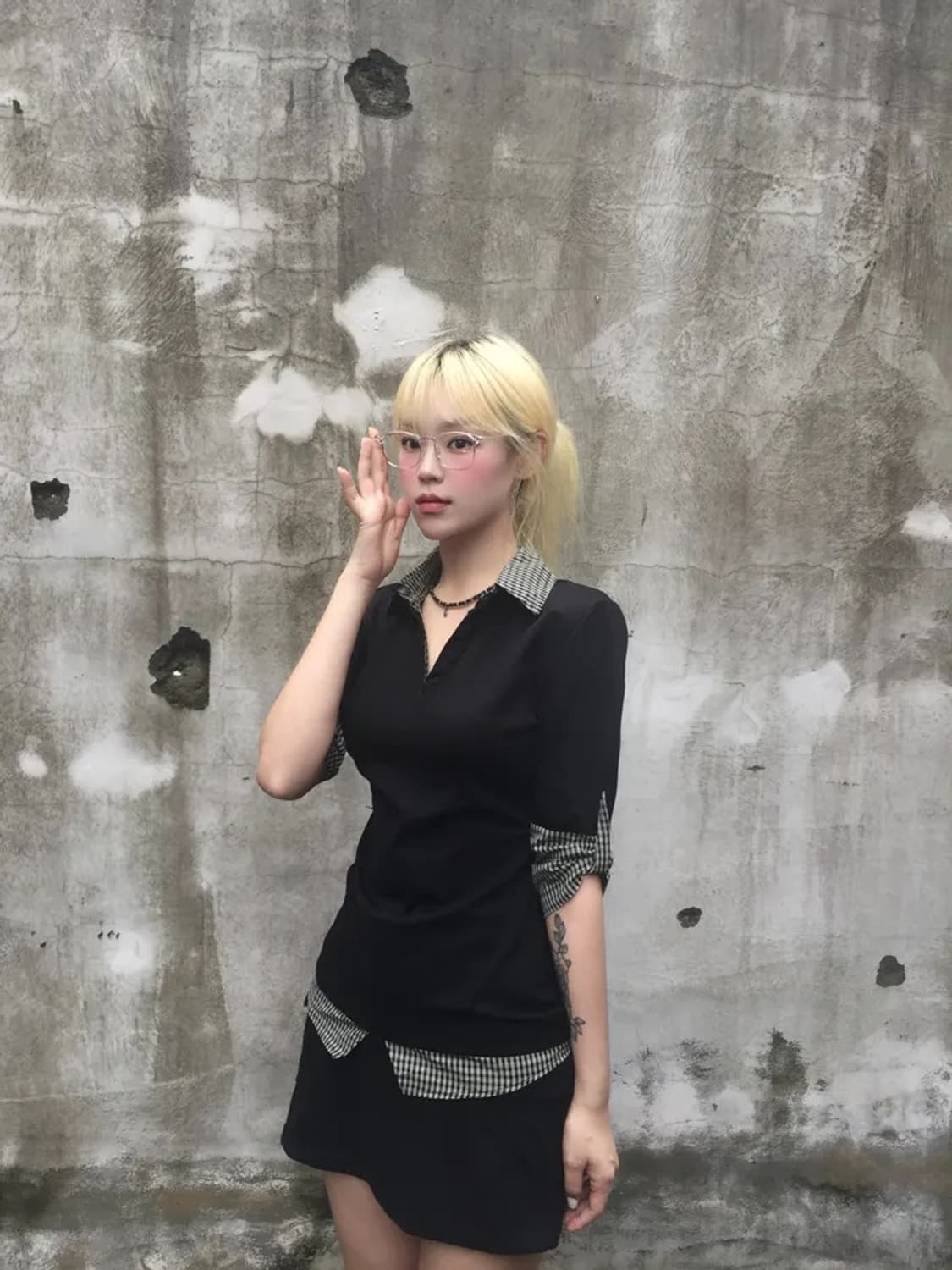 mademoisell 체크 슬림 셔츠 상품이미지8