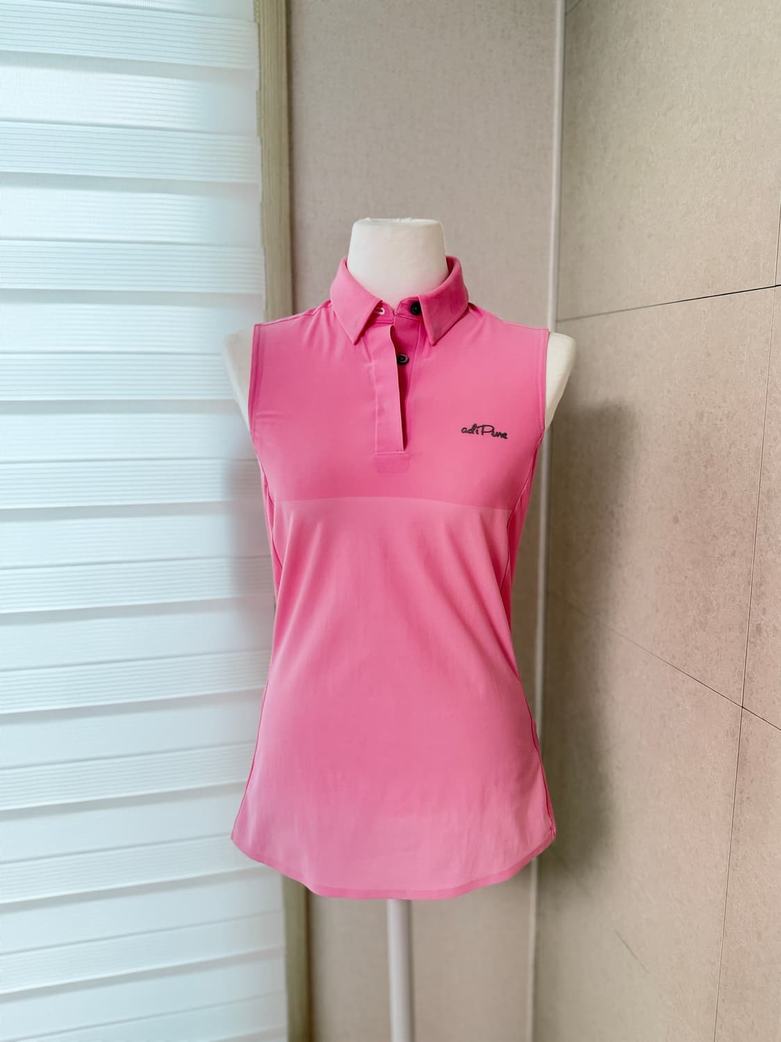 아디다스 골프 아디퓨어 핑크 민소매 나시 티셔츠 S 상품이미지4