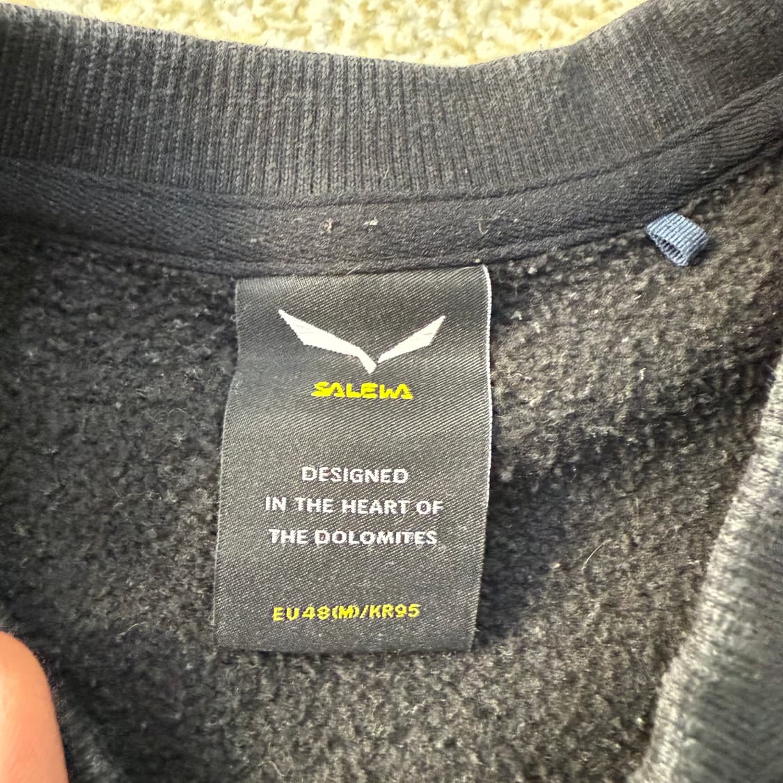 [M] 살레와 SALEWA 블랙 기모 맨투맨 1230T1 상품이미지3