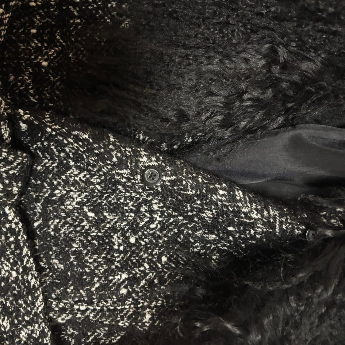 [서울 직거래] 마이클 코어스 헤링본 양털 카라 자켓 M 상품이미지10