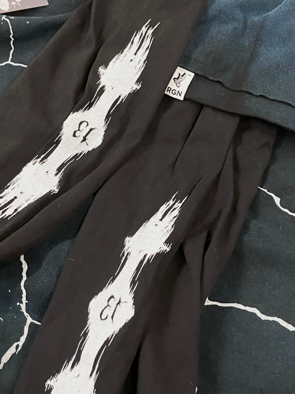 REGION 레이어드 그래픽 긴팔 티셔츠 딥그린 L  #csz3296 상품이미지8