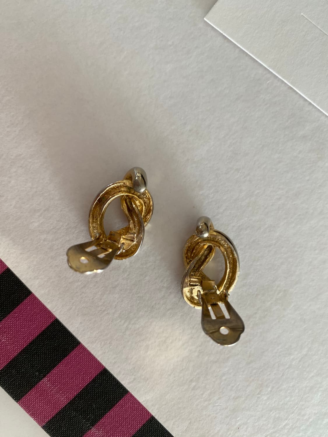 빈티지 투톤 체인 클립 귀걸이 상품이미지6