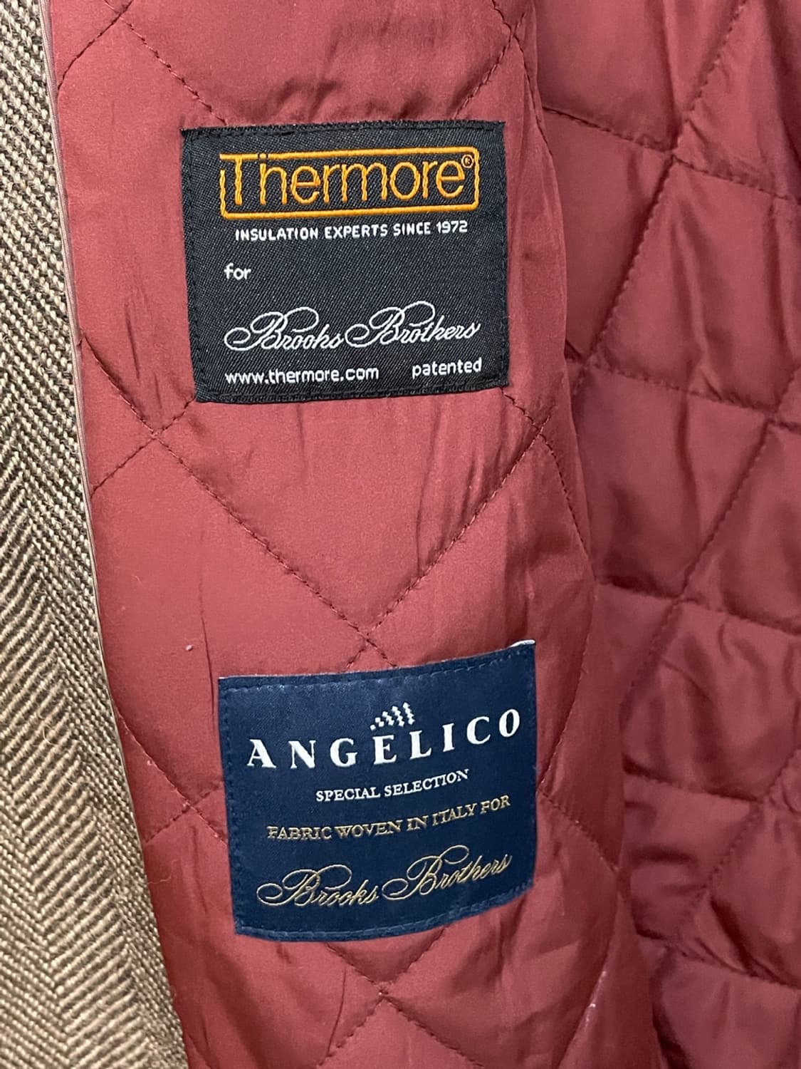 브룩스 브라더스 안젤리코 해링본 발마칸 코트 상품이미지8