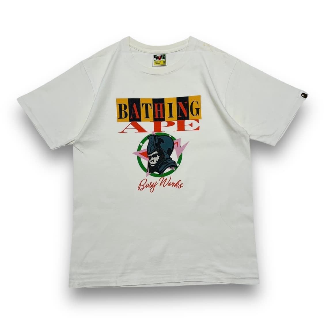 베이프 제너럴 사루 베이팅 화이트 반팔 티셔츠 상품이미지1