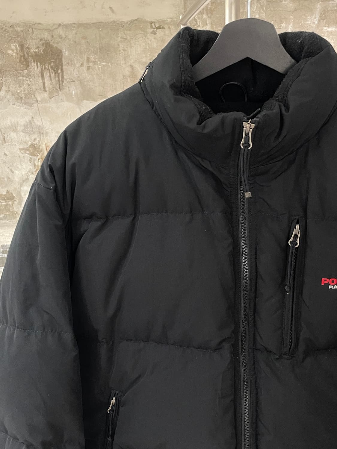 폴로 스포츠 블랙 투 웨이 집업 다운 패딩 상품이미지2