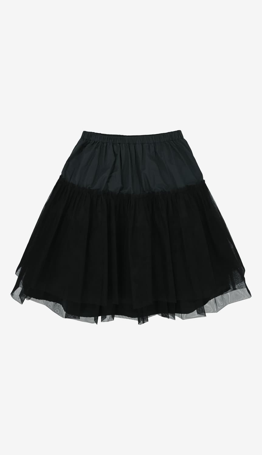 노컨텐츠 메쉬 플레어 스커트 상품이미지1