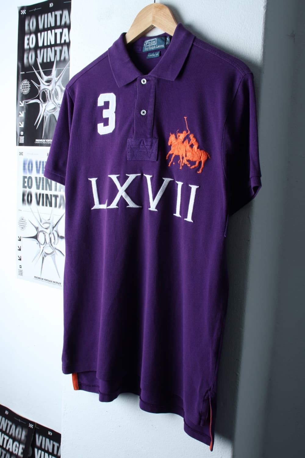 (M-XL) 폴로 랄프로렌 반팔 카라 티셔츠 럭비 퍼플 빅-H30637 상품이미지1