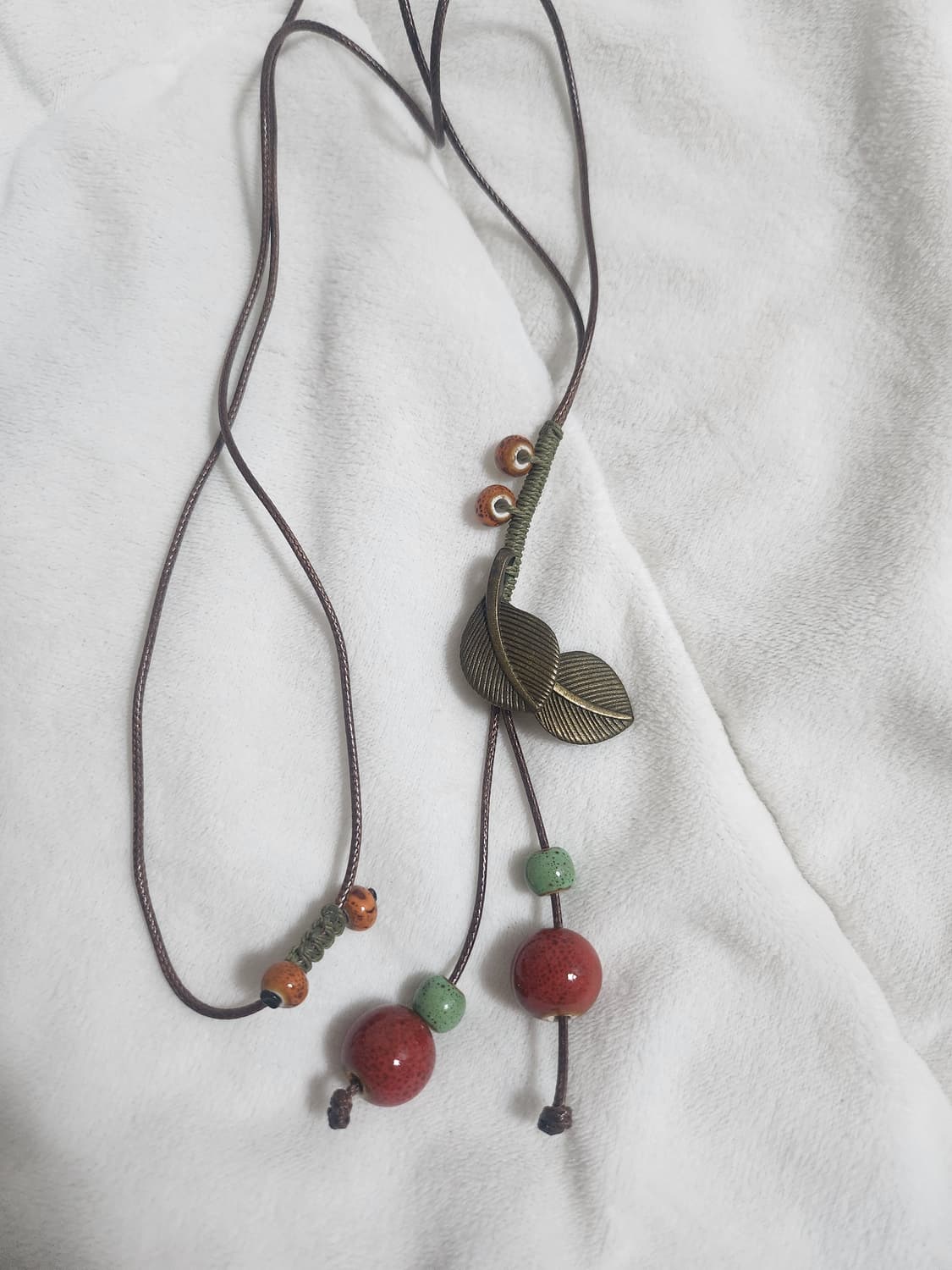 레테 빈티지 동숲깔 귀여운 체리 목걸이 상품이미지2