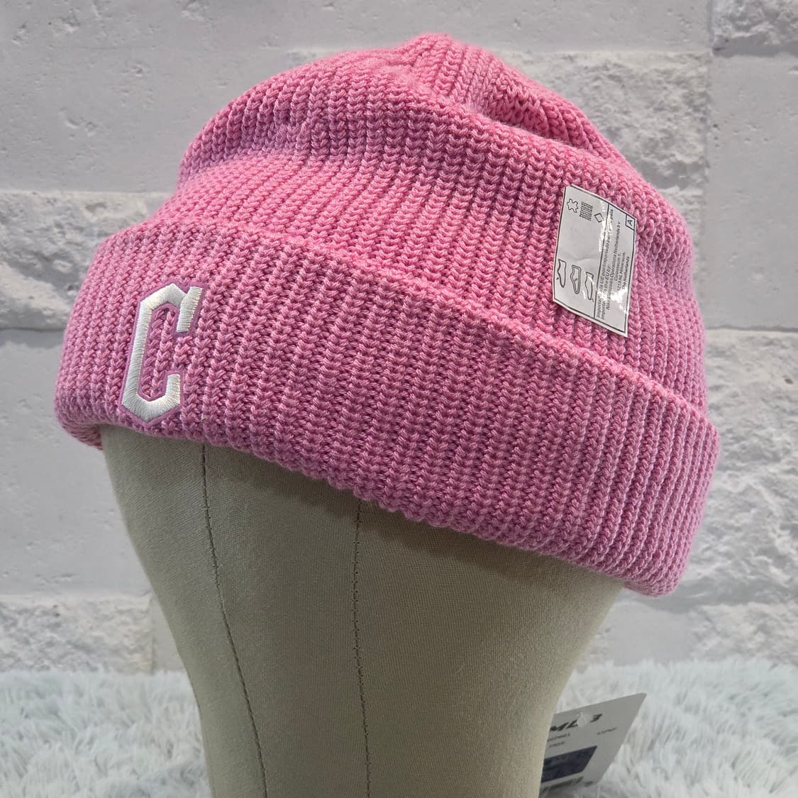 L9-6:MLB 클래식 C 로고 핑크 비니 (Free)-새제품 상품이미지3
