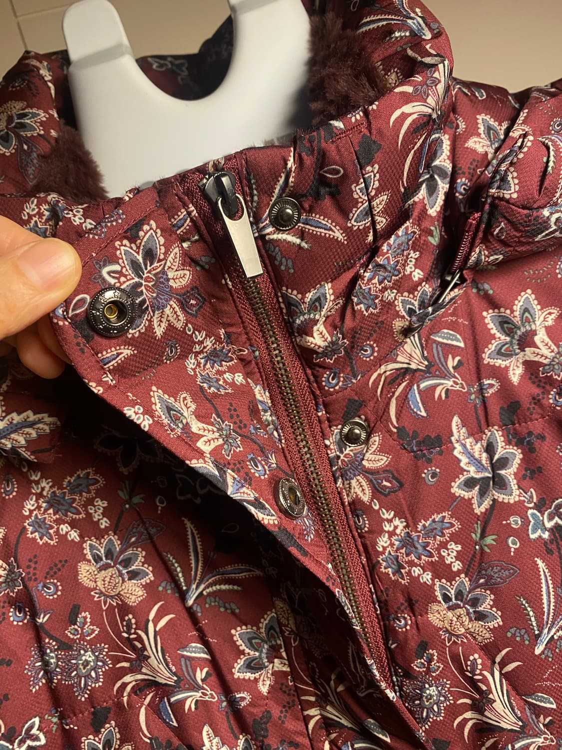 로질리 꽃무늬 누빔 롱 코트 상품이미지4