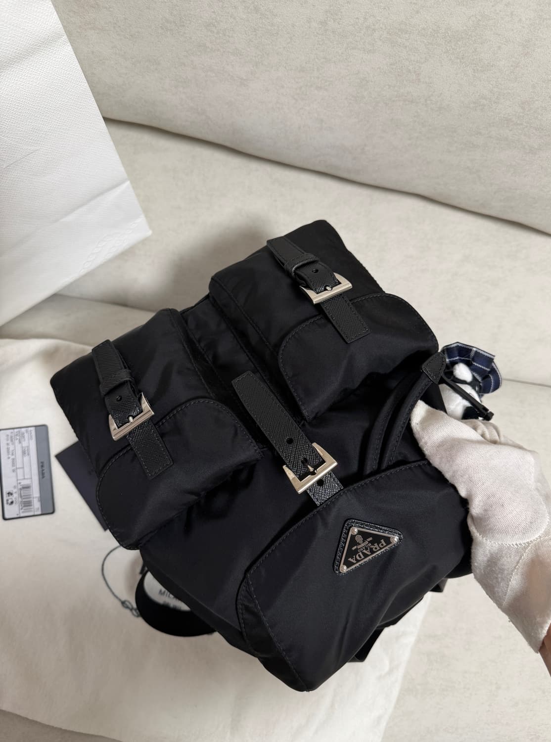 정품 프라다 백팩 스몰 신형 상품이미지4