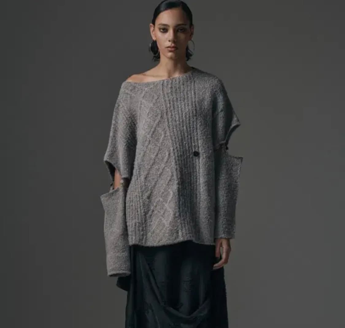 트리밍버드 슬릿 보트넥 니트 상품이미지1