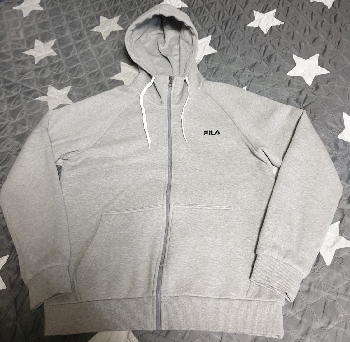 FILA 기모 후드집업 그레이 (L) 상품이미지1