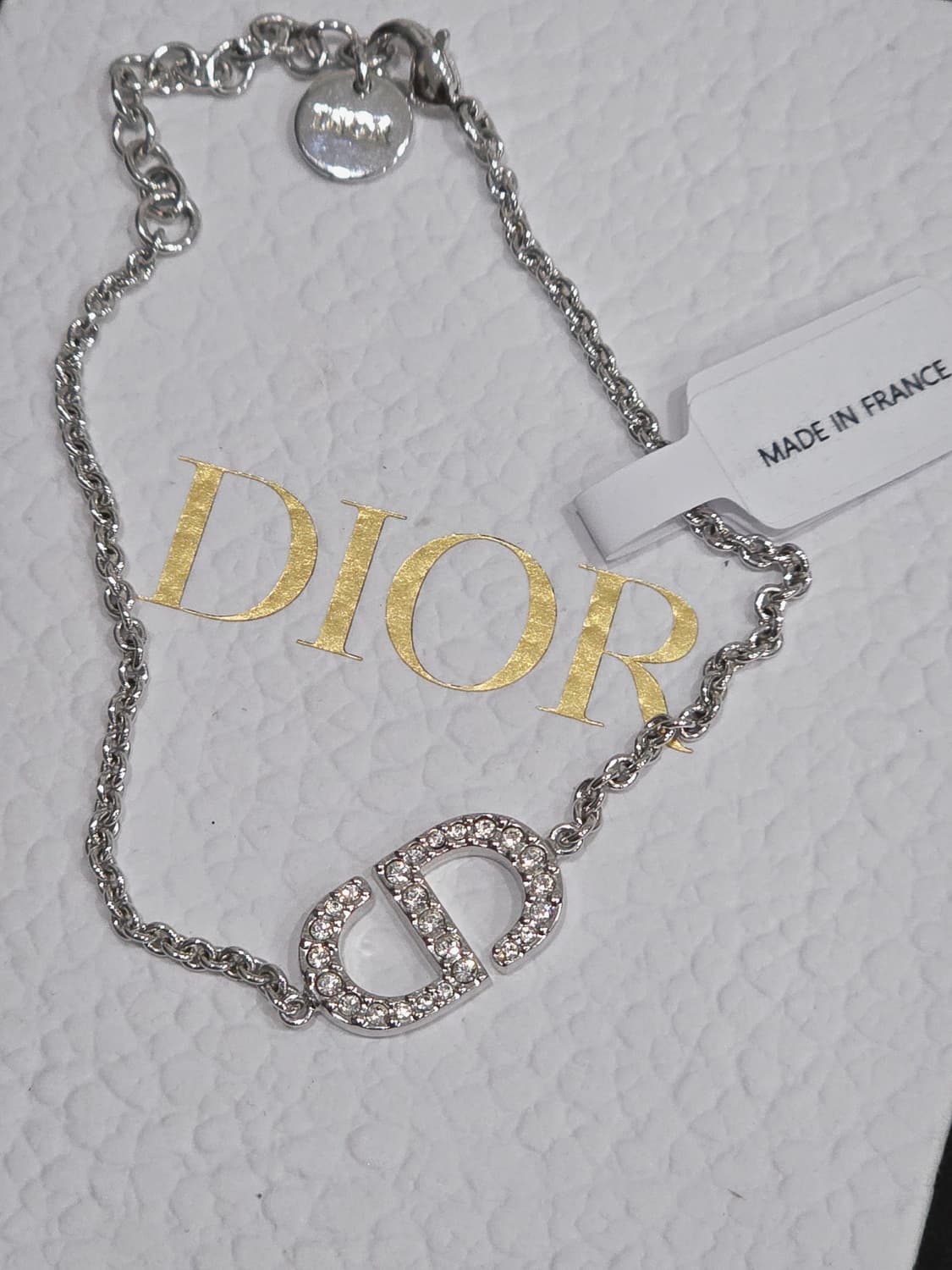 디올 은장 쁘띠 CD 로고 팔찌 상품이미지4