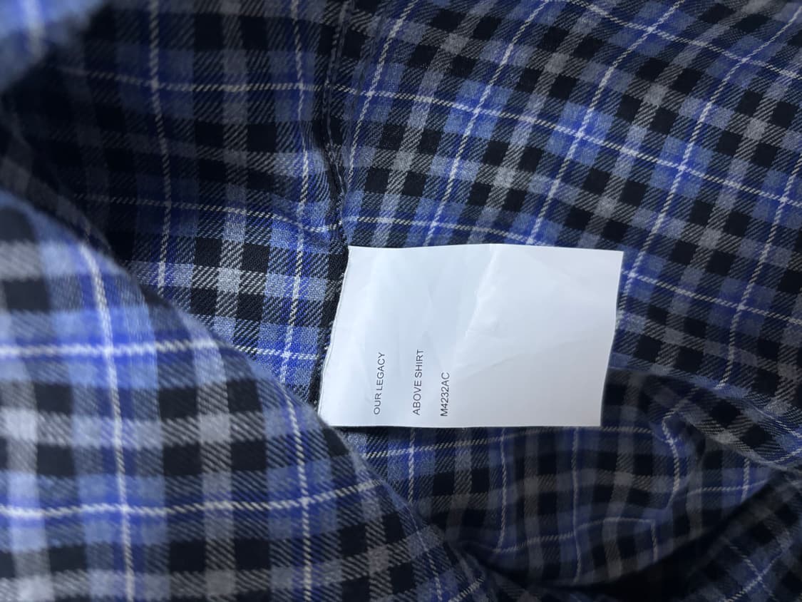 아워레가시 어보브 셔츠 캔트렐 체크 44 상품이미지3
